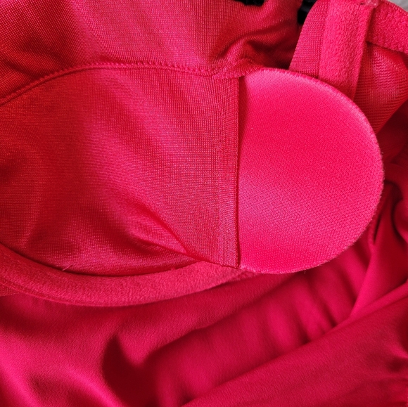 Red Push-Up Teddy with Lace Trim - Picture 4 of 10